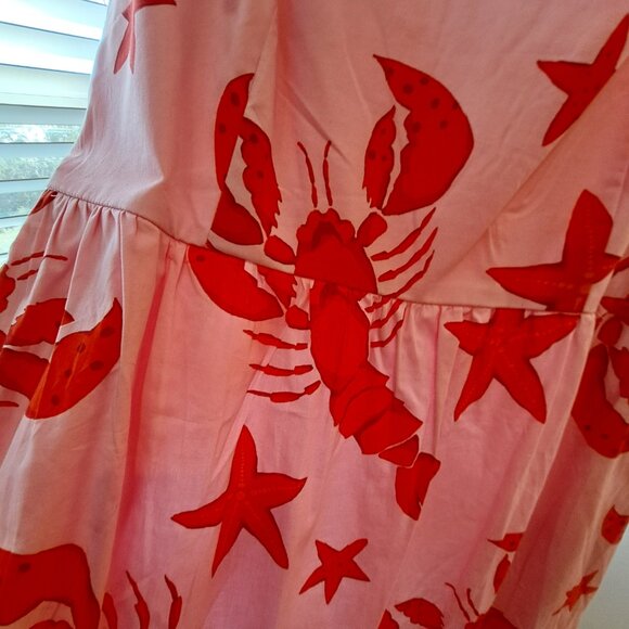 J.Crew Lobster Midi Dress NWT - Picture 4 of 6